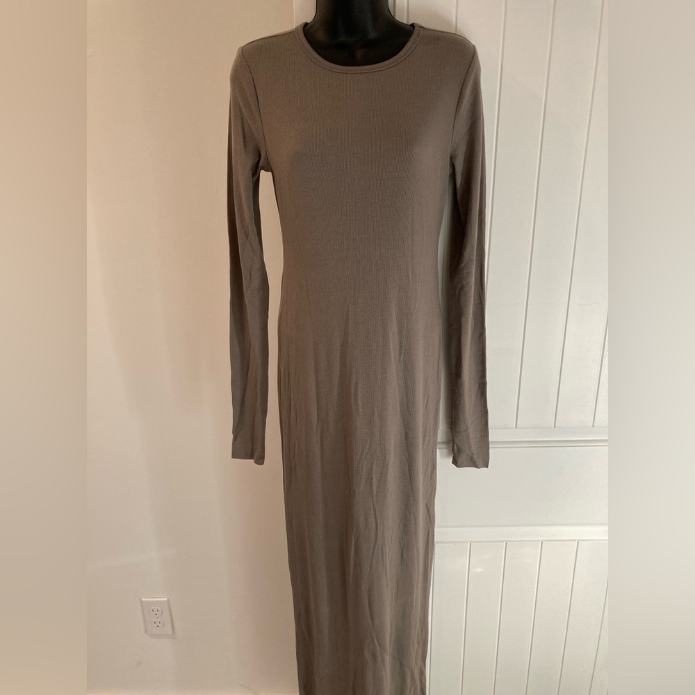 NEW Eterne Brown Taupe Maxi Dress L